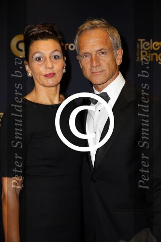 Amsterdam 16 oktober 2014
Uitreiking gouden televizierring in Carre. 
Jaap Jongbloed met partner