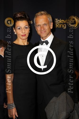Amsterdam 16 oktober 2014
Uitreiking gouden televizierring in Carre. 
Jaap Jongbloed met partner