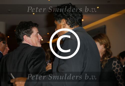 Amsterdam 20 oktober 2014
Premiere alles went behalve een vent in nieuwe de la mar. Johnny Kraaijkamp met vriend  en ex Annick Boer