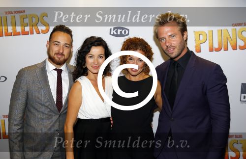 Amsterdam 22 september 2014
Premiere Pijnstillers in Tuschinski. Birgit Schuurman Arne Toonen Katja Schuurman en Thijs Romer