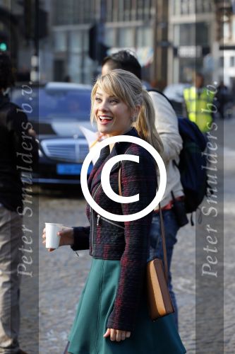 Amsterdam 30 september 2014
Kelly Kruger, Darin Brooks, Kim Matula, Scott Clifton, Ashleigh Brewer en Ferry Doedens uit de Amerikaanse soapserie The Bold and the Beautiful tijdens opnames op de dam in Amsterdam.