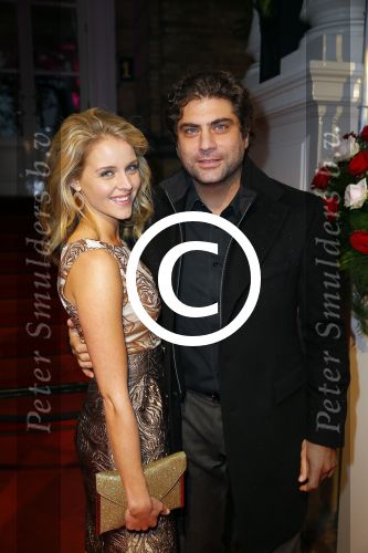 Amsterdam 29 september 2014
Beau monde awards in het Amstel hotel. Liza Sips met vriend Ralph Mannheim