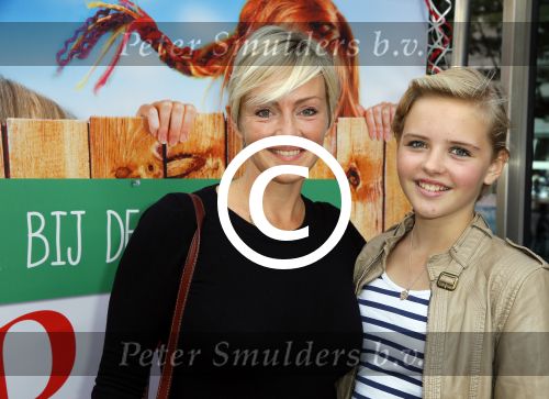 Amstelveen 5 oktober 2014
Premiere Pippi Langkous in de schouwburg van Amstelveen.
Lone v Roosendaal met dochter