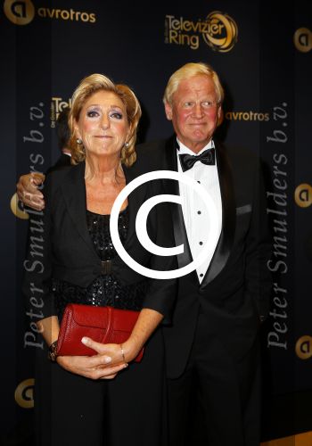 Amsterdam 16 oktober 2014
Uitreiking gouden televizierring in Carre. 
Marga v Praag met partner Ben Haveman
