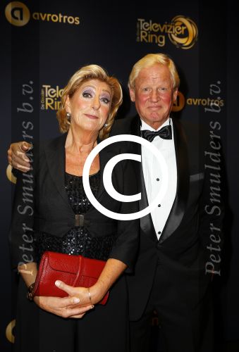 Amsterdam 16 oktober 2014
Uitreiking gouden televizierring in Carre. 
Marga v Praag met partner Ben Haveman