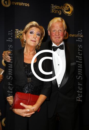 Amsterdam 16 oktober 2014
Uitreiking gouden televizierring in Carre. 
Marga v Praag met partner Ben Haveman