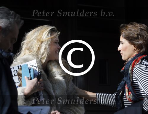 Amsterdam 15 oktober 2014
Maria Kooistra op terras met Kristina Bozilovic voor intervieuw in de talkies