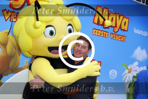 Amsterdam 5 oktober 2014
Premiere Maya de Bij in pathe arena. Martijn Krabbe met zijn kinderen Bickel Jasmijn Achillesen Michelle