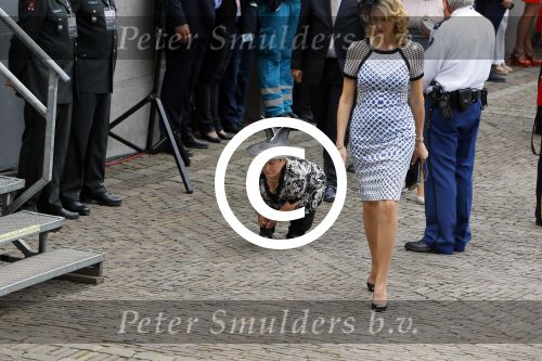 Den Haag 16 september 2014
Prinsjesdag met oa Koning Willem Alexander Koningin Maxima prinses Laurentien en prins Constantijn. Gouden Koets op het binnenhof.
Monique Senne medewerkster CDA