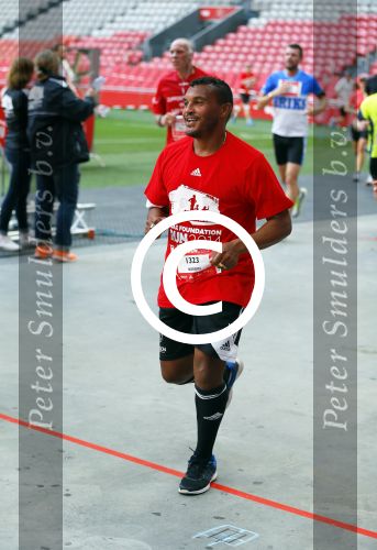 Amsterdam 12 oktober 2014
Rene Froger loopt met zoon Danny beste vriend Frank Schmitt de ajax loop ter voorbereiding op de New York marathon. Nordin Wooter