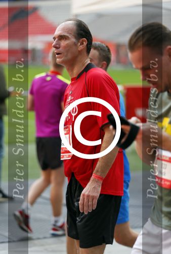 Amsterdam 12 oktober 2014
Rene Froger loopt met zoon Danny beste vriend Frank Schmitt de ajax loop ter voorbereiding op de New York marathon. Noud v d Boer