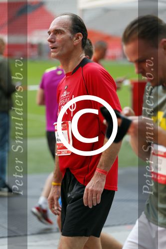 Amsterdam 12 oktober 2014
Rene Froger loopt met zoon Danny beste vriend Frank Schmitt de ajax loop ter voorbereiding op de New York marathon. Noud v d Boer