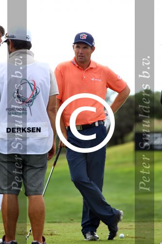 Vilamoura 10-11-12 Oktober 2014
Portugal Masters op GC Victoria
Vanwege de zware regenval gereduceerd van 72 naar 36 Holes
Padraig Harrington op de Driving Range
Foto Peter Smulders BV