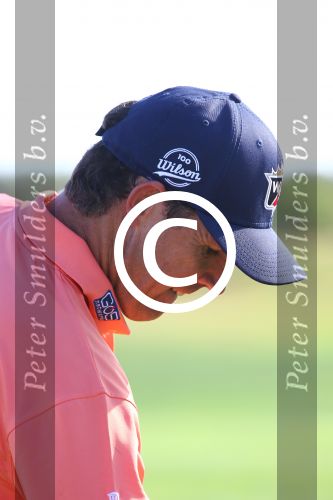 Vilamoura 10-11-12 Oktober 2014
Portugal Masters op GC Victoria
Vanwege de zware regenval gereduceerd van 72 naar 36 Holes
Padraig Harrington op de Driving Range
Foto Peter Smulders BV
