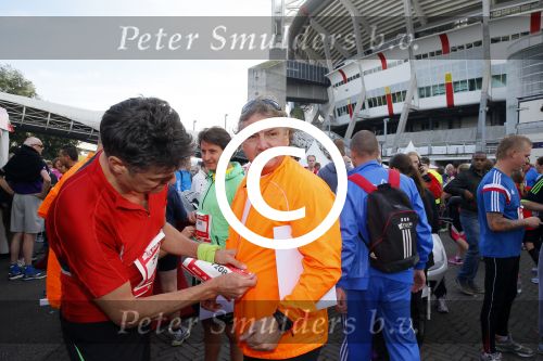 Amsterdam 12 oktober 2014
Rene Froger loopt met zoon Danny beste vriend Frank Schmitt de ajax loop ter voorbereiding op de New York marathon.