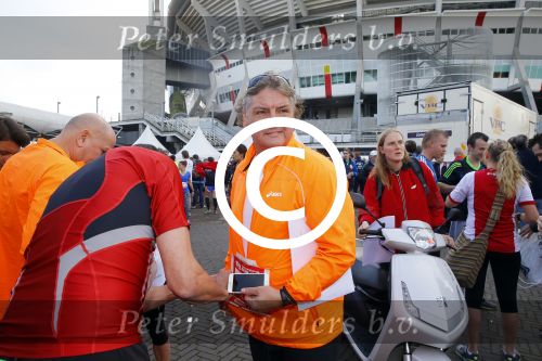 Amsterdam 12 oktober 2014
Rene Froger loopt met zoon Danny beste vriend Frank Schmitt de ajax loop ter voorbereiding op de New York marathon.