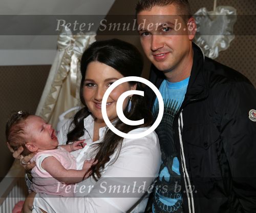 Nijmegen, 18 Oktober 2014
Sieneke met haar man Jan en baby Rosalie van 6 weken oud.
Foto Peter Smulders BV