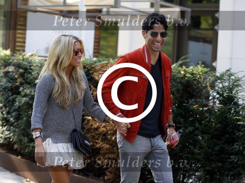 Hamburg 3 oktober 2014
Sylvie Meis verlaat haar appartement met haar nieuwe vriend Samuel Deutsch om te gaan lunchen in een restaurant.