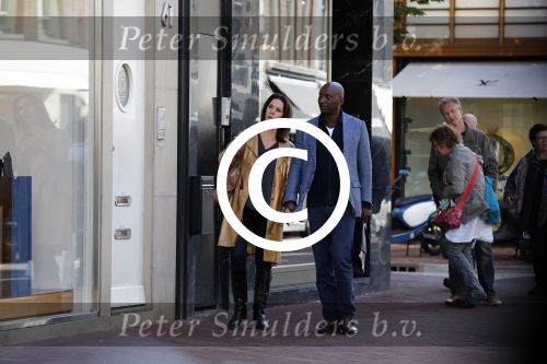 Amsterdam 19 september 2015
Annemarie v Gaal met nieuwe vriend Rhandy MacNack op de pc hooftstraat