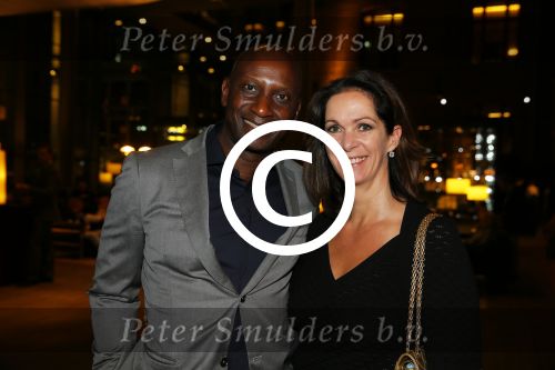 Amsterdam 19 september 2015
De modeshow van Mart Visser in het conservatorium hotel. Annemarie van Gaal en partner Rhandy Macnack