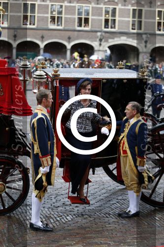 Den Haag 15 september 2015
Prinsjesdag 2015 met Koning Willem Alexander Koningin Maxima prins Constantijn en Prinses Laurentien. Dit jaar wordt de gouden koets voorlopig voor het laatst gebruikt.  Bibi barones van Zuylen van Nijevelt-den Beer Poortugael en Marco Hennis