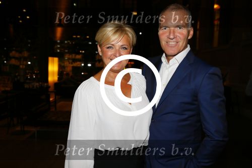 Amsterdam 19 september 2015
De modeshow van Mart Visser in het conservatorium hotel. Caroline Tensen met man Ernst jan Smids
