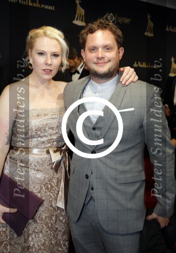 Utrecht 2 oktober 2015
Uitreiking van de gouden kalveren in het beatrix theater. Coosje Smid met partner
