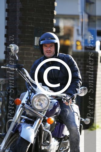 Amsterdam 30 september 2015 
Dean Saunders op zijn motor