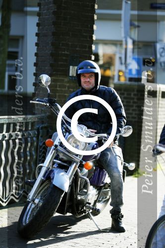 Amsterdam 30 september 2015 
Dean Saunders op zijn motor