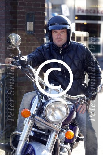 Amsterdam 30 september 2015 
Dean Saunders op zijn motor