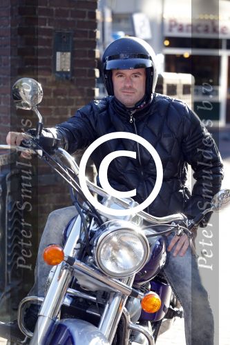 Amsterdam 30 september 2015 
Dean Saunders op zijn motor
