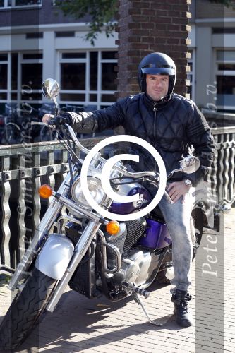 Amsterdam 30 september 2015 
Dean Saunders op zijn motor