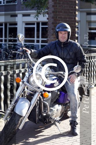 Amsterdam 30 september 2015 
Dean Saunders op zijn motor