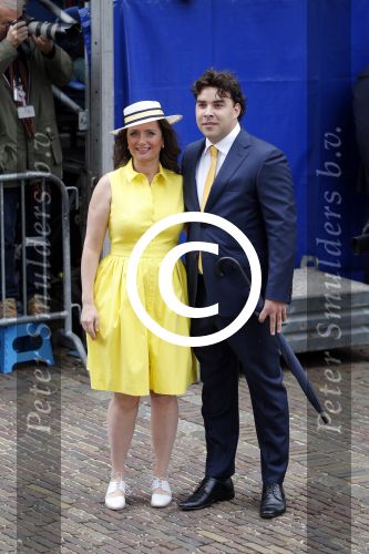 Den Haag 15 september 2015
Prinsjesdag 2015 met Koning Willem Alexander Koningin Maxima prins Constantijn en Prinses Laurentien. Dit jaar wordt de gouden koets voorlopig voor het laatst gebruikt. Fleur Agema met man