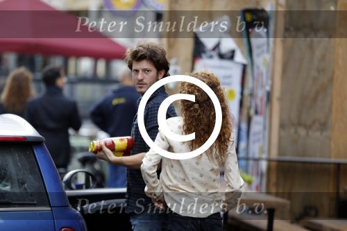 Amsterdam 6 oktober 2015 
Katja Schuurman brnegt haar vriend Freek v Noordwijk van zijn ene restaurant naar zijn andere restaurant ion Amsterdam