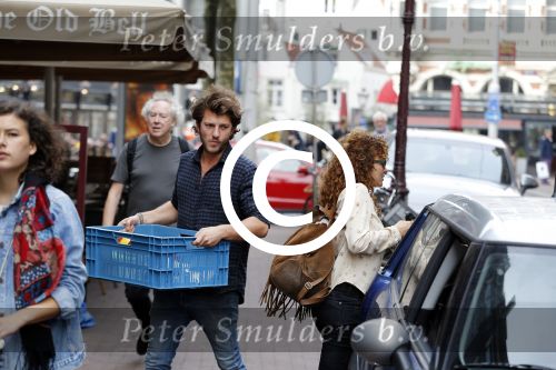 Amsterdam 6 oktober 2015 
Katja Schuurman brnegt haar vriend Freek v Noordwijk van zijn ene restaurant naar zijn andere restaurant ion Amsterdam