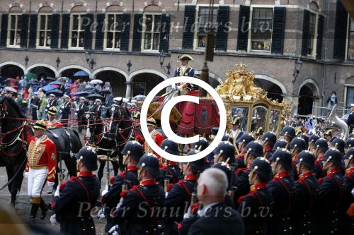 Den Haag 15 september 2015
Prinsjesdag 2015 met Koning Willem Alexander Koningin Maxima prins Constantijn en Prinses Laurentien. Dit jaar wordt de gouden koets voorlopig voor het laatst gebruikt.
