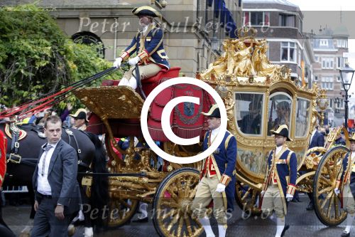 Den Haag 15 september 2015
Prinsjesdag 2015 met Koning Willem Alexander Koningin Maxima prins Constantijn en Prinses Laurentien. Dit jaar wordt de gouden koets voorlopig voor het laatst gebruikt.