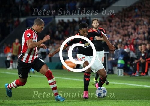 Eindhoven, 15 September 2015
CL 2015/2016
Eerste wedstrijd PSV-Manchester United, eindstand 2-1
Jeffrey Bruma in duel met Anthony Martial