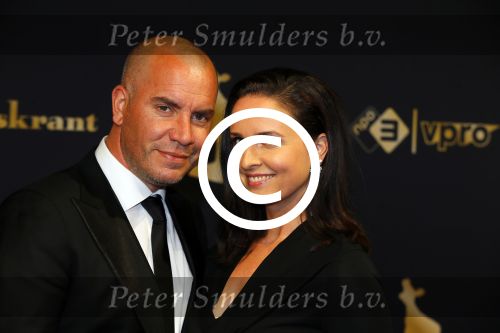 Utrecht 2 oktober 2015
Uitreiking van de gouden kalveren in het beatrix theater. Jeroen v Koningsbrugge met zijn vrouw Marie Claire Witlox