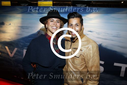 Amsterdam 14 september 2015 
Premiere Everest in pathe arena. Jody Bernal met zijn vrouw