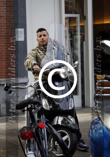 Amsterdam 25 september 2015
Jody Bernal op zijn vespa scooter