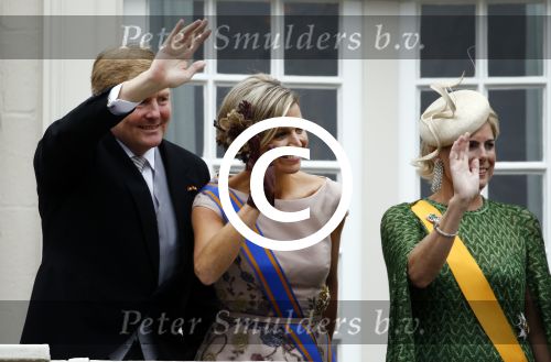 Den Haag 15 september 2015
Prinsjesdag 2015 met Koning Willem Alexander Koningin Maxima prins Constantijn en Prinses Laurentien. Dit jaar wordt de gouden koets voorlopig voor het laatst gebruikt.