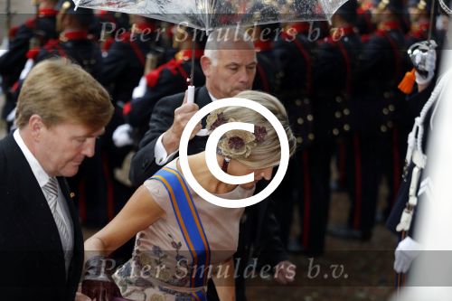 Den Haag 15 september 2015
Prinsjesdag 2015 met Koning Willem Alexander Koningin Maxima prins Constantijn en Prinses Laurentien. Dit jaar wordt de gouden koets voorlopig voor het laatst gebruikt.