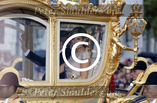 Den Haag 15 september 2015
Prinsjesdag 2015 met Koning Willem Alexander Koningin Maxima prins Constantijn en Prinses Laurentien. Dit jaar wordt de gouden koets voorlopig voor het laatst gebruikt.