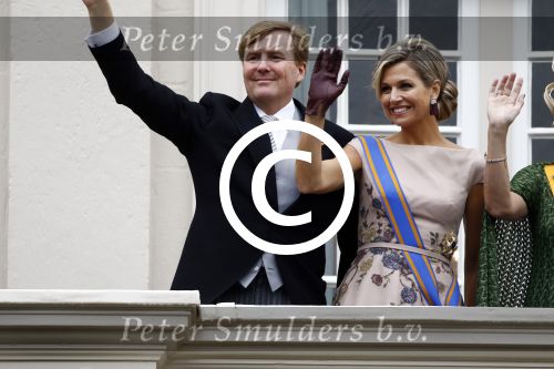 Den Haag 15 september 2015
Prinsjesdag 2015 met Koning Willem Alexander Koningin Maxima prins Constantijn en Prinses Laurentien. Dit jaar wordt de gouden koets voorlopig voor het laatst gebruikt.