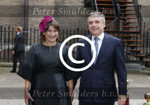 Den Haag 15 september 2015
Prinsjesdag 2015 met Koning Willem Alexander Koningin Maxima prins Constantijn en Prinses Laurentien. Dit jaar wordt de gouden koets voorlopig voor het laatst gebruikt.  Liliane Ploumen met man