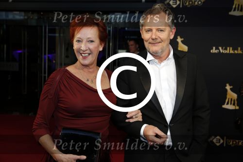 Utrecht 2 oktober 2015
Uitreiking van de gouden kalveren in het beatrix theater. Loes Luca met Mike v Diem