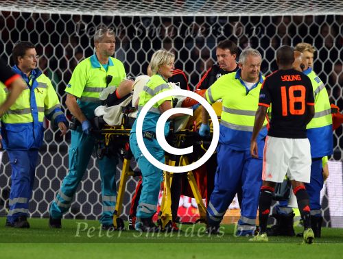 Eindhoven, 15 September 2015
CL 2015/2016
Eerste wedstrijd PSV-Manchester United, eindstand 2-1
Luke Shaw  op brancard