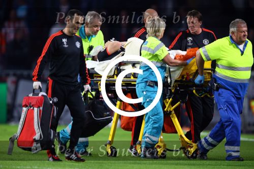 Eindhoven, 15 September 2015
CL 2015/2016
Eerste wedstrijd PSV-Manchester United, eindstand 2-1
Luke Shaw  op brancard